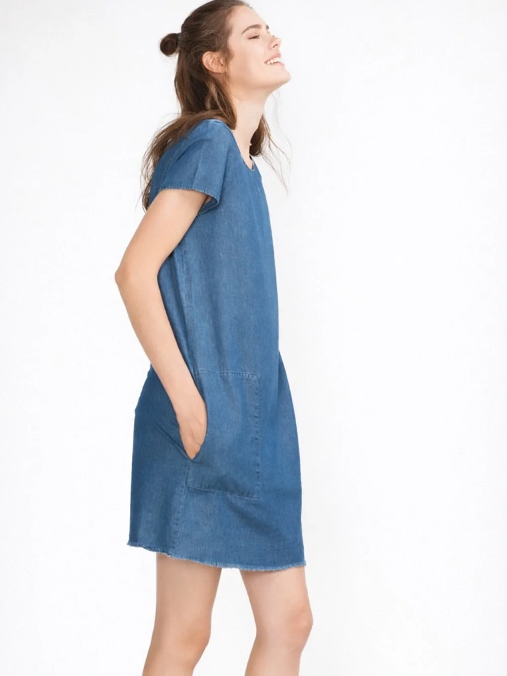 Zara 💙 Denim Shift Dress - Picture 6 of 6